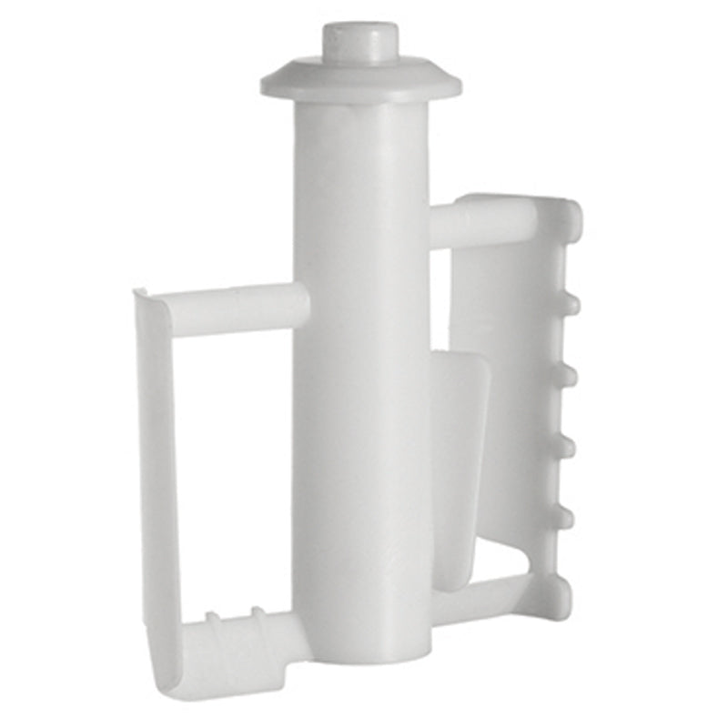 Unold Mischer für EISMASCHINE Cortina 48806: Weißer Mischklingenaufsatz aus Kunststoff mit einem zentralen zylindrischen Schaft, Seitenarmen und einer gebogenen Klinge, die für die Verwendung in Unold-Eismaschinen entwickelt wurde.