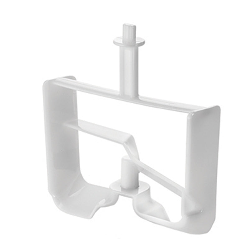 Der Unold Mischer für EISMASCHINE Schuhbeck 48818 ist ein Paddelaufsatz aus weißem Kunststoff mit zentralem Schaft und flachen Seiten, der für effizientes Mischen in Ihrer Eismaschine konzipiert ist.