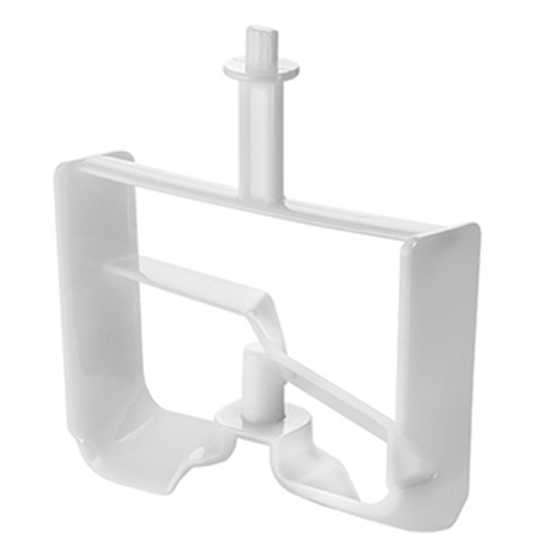 Der Unold Mischer für EISMASCHINE Gusto 48845 ist ein weißer Flachrühreraufsatz aus Kunststoff mit rechteckiger Form und einer inneren abgewinkelten Stützstange, der für Ihre Küchenmaschine entwickelt wurde.