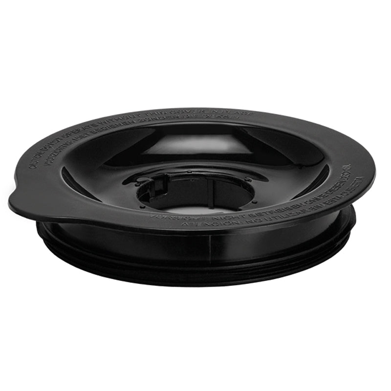 Der Unold Deckel ohne Messbecher für STANDMIXER To Go 78685 ist ein schwarzer, runder Kunststoffverschluss mit zentraler Öffnung und erhöhtem Rand und dient zum sicheren Verschließen von Mixbehältern.