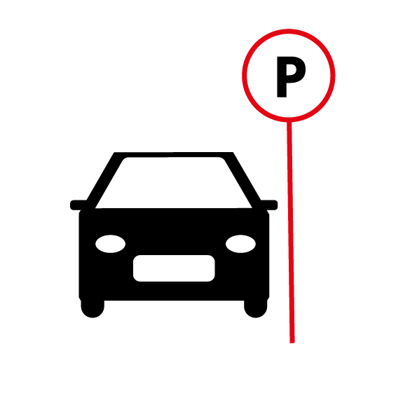 Eine dicke schwarze Linie verläuft nach oben und links. Eine dünne rote Linie verläuft vertikal vom Ende der schwarzen Linie aus und ist mit einem roten Kreis gekrönt.